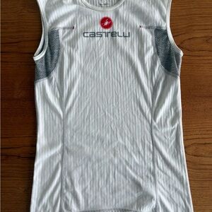 Castelli White Sleeveless Men's Tank Top